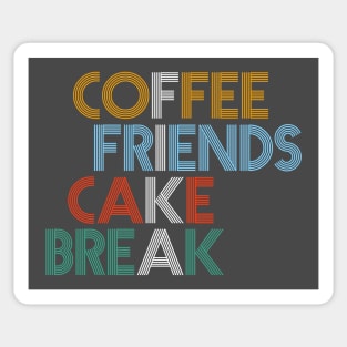 Coffe Friends Cake Break Fika Sticker